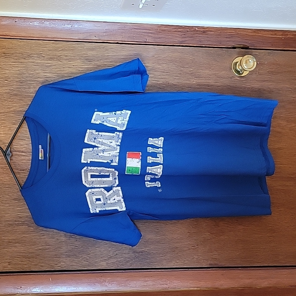 Men's Roma Italia XL Blue Tshirt